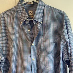 Peter Millar Nanoluxe Long Sleeve Button Down Plaid Dress Shirt